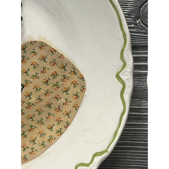 Folk Art 1950s His & Hers Portraits Vintage MCM Plates Beth & Bill Kitschy Decor - Picture 8 of 13